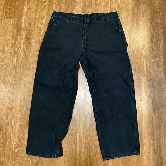Carhartt Black Utility Pants 40x30 - Picture 1 of 6